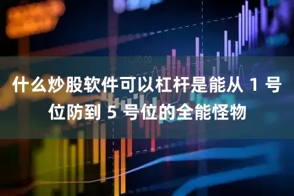 什么炒股软件可以杠杆是能从 1 号位防到 5 号位的全能怪物